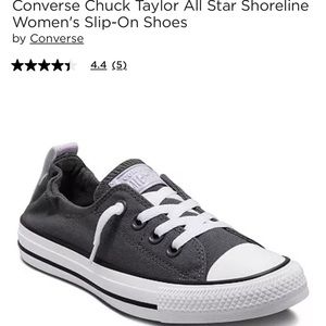 Grey converse Shoreline slip on